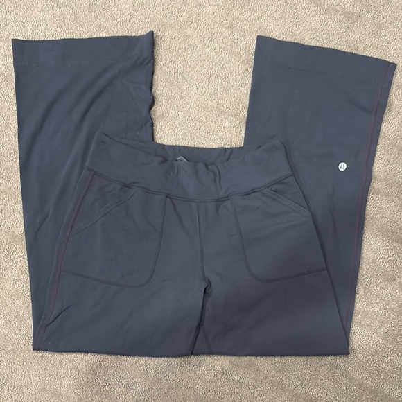 lululemon athletica Pants - Lululemon straight leg wide grey pants size 6